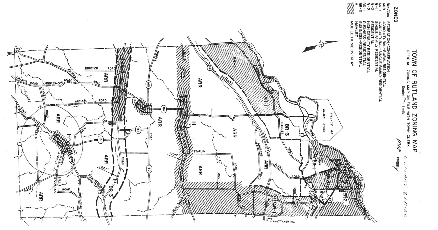 Town of Rutland Zoning Map